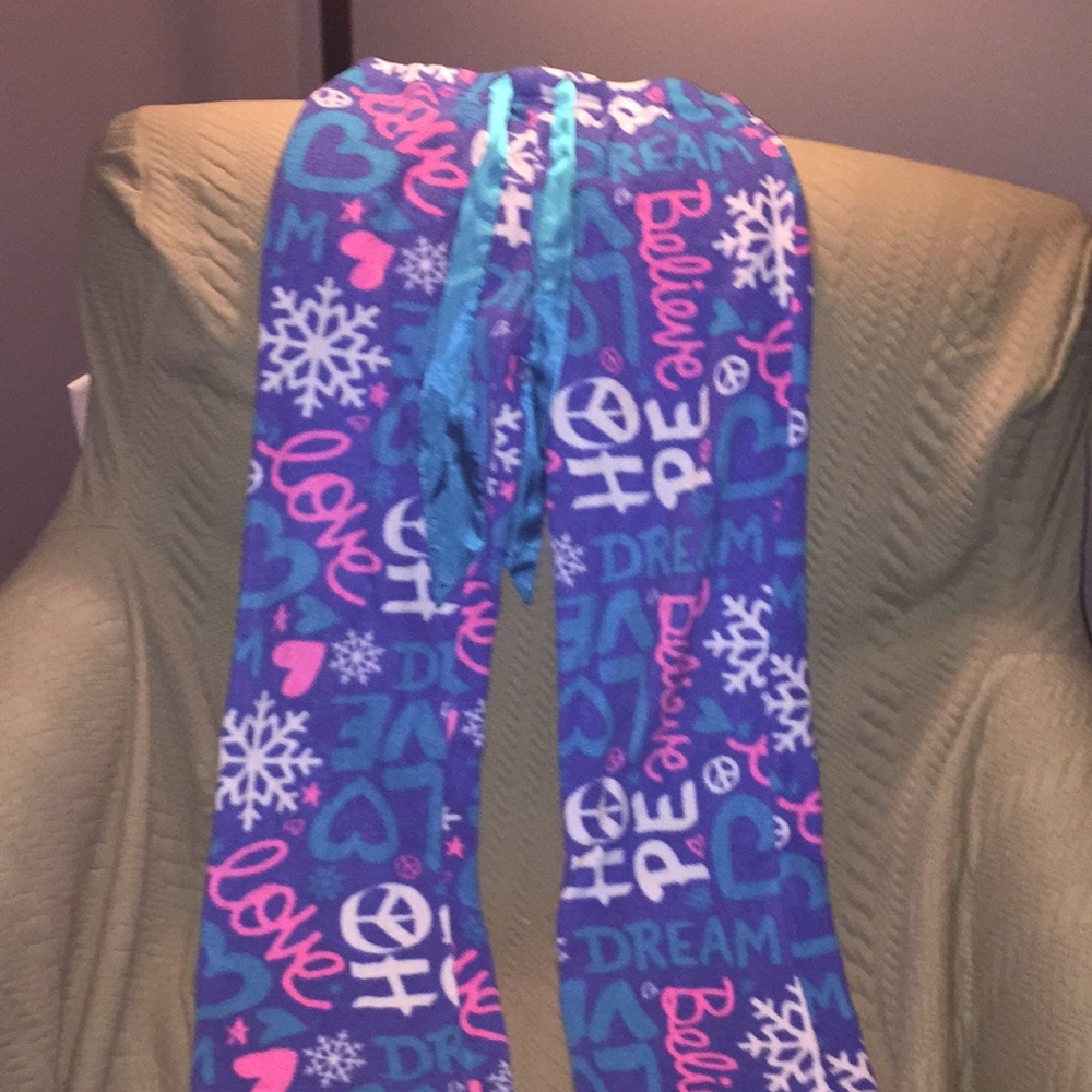 GIRLS JUSTICE FLEECE PAJAMA PANTS SIZE 10